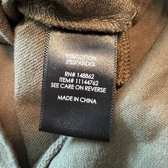 Torrid ruffled knit sweatshirt dress. Olive green. - Picture 7 of 13